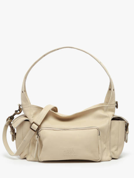 Schoudertas Cargo Leder Basilic pepper Beige cargo BCAR05